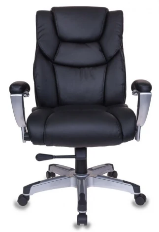 Кресло руководителя Бюрократ T-9999 черный рец.кожа/кожзам крестовина металл/пластик пластик серебро