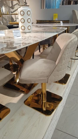 Стул обеденный IST-CASA Лоренсо вращающийся DC-3988, бежевый