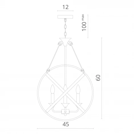 Подвесной светильник Divinare Tor 2633/04 SP-3