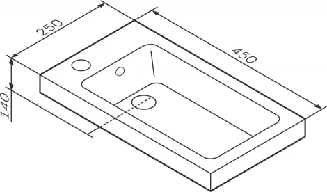 Рукомойник AM.PM X-Joy 45, белый глянец