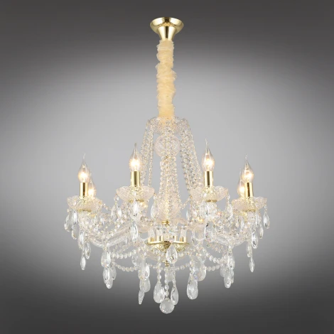Подвесная люстра Aployt Koletta APL.755.13.08 (220V, хрусталь, на цепи, свеча)