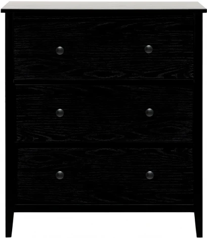 Комод Leset Токе 3 ящ. (МДФ,Металл/Черный) арт.2105876000005