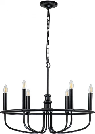 Подвесная люстра Kichler Capitol Hill KL-CAPITOL-HILL6-BLK (220V, на цепи, свеча)