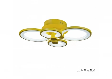 Потолочная люстра iLedex Ring A001/4 Yellow (220V, пульт управления, кольцо)