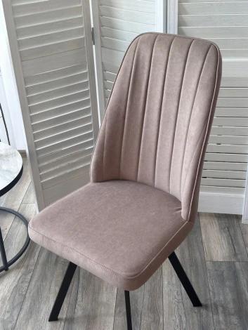 Стул ПРОВАНС 360 град. поворот. цвет B5 Капучино, велюр / черный каркас M-City 64733