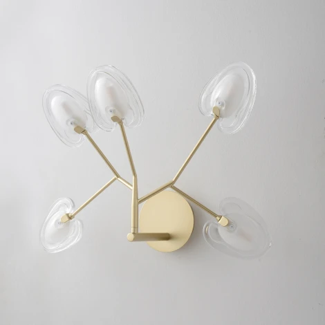 Настенный светильник Crystal Lux SOLE AP5 GOLD (220V, листья)