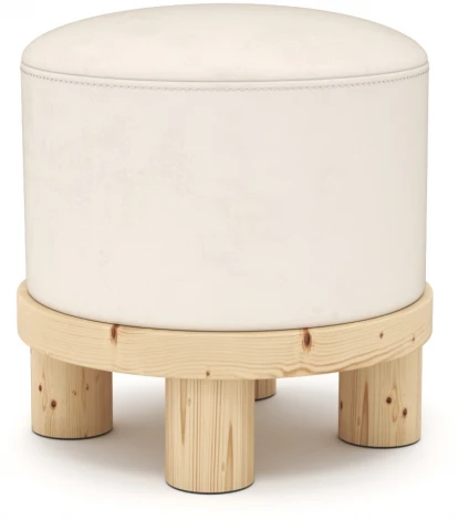 Пуф Arsko Сканди 1 молочный велюр