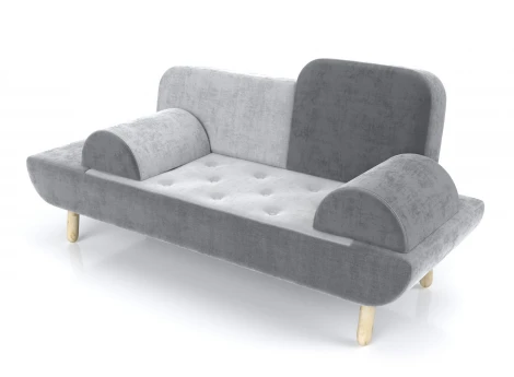 Диван Arsko Леда серый вельвет