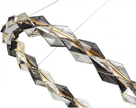 Подвесной светильник ST Luce Diamanta SL6009.103.01 Золотистый/Прозрачно-Дымчатый LED 1*30W 3000K (220V, на тросе, кольцо)