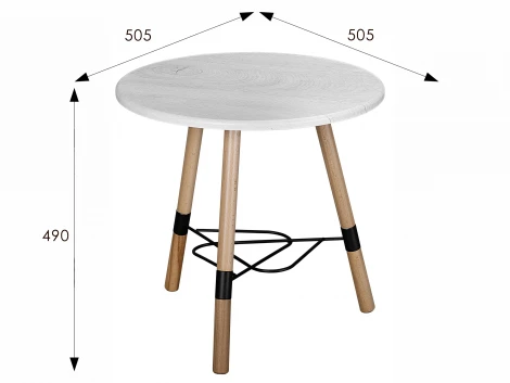 Стол журнальный Лючия 3103 серый бетон/бук/дуб дымчатый Mebelik 006486