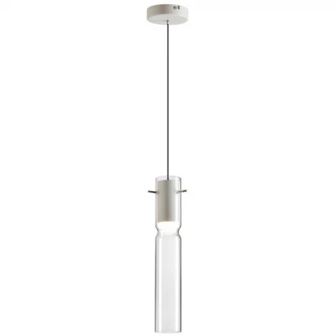 Подвесной светильник Odeon Light Scrow 5058/5LB PENDANT белый/прозрачный/металл/стекло LED 5W 3000K (220V, на проводе, круглые)