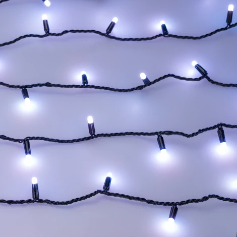 Светодиодная гирлянда ARD-STRING-CLASSIC-10000-BLACK-95LED-MILK-LIVE RGBW-DMX (24V, 10W) (IP65)