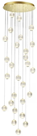 Подвесная люстра большая каскадная Crystal 5008/120L Odeon Light (LED, 220V, на проводе)