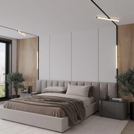 Трековый светильник низковольтный 48V 12W светодиодный диммируемый Novotech Flum 359448 черный 3000-6000K (регулировка яркости, управление смартфоном, умный дом - Алиса, Tuya Smart)