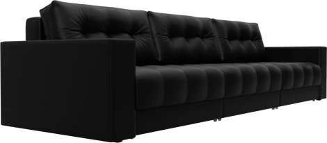 Диван прямой с декором Лига-049 НПБ Лонг Лига Диванов (Экокожа) арт.128435