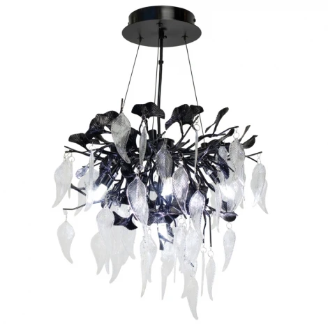 Подвесная люстра AM Group WOODSTAR WOODSTAR D400 BK (220V, на тросе, листья)