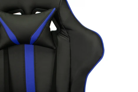 Кресло игровое Zombie A4 черный/синий эко.кожа с подголов. крестовина пластик
