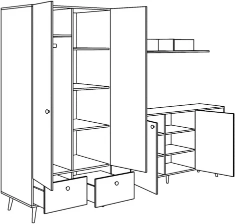 Композиция Rili 2 ОГОГО (арт.855062), (ЛДСП/Белый)