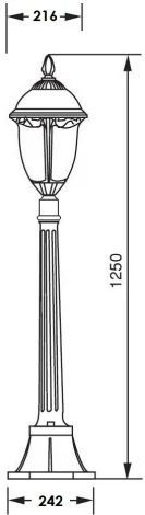 Наземный фонарь Oasis Light St.LOUIS L 89107L Bl мат/тр