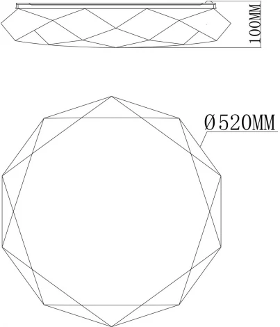 Потолочный светильник DeMarkt Ривз 674014801