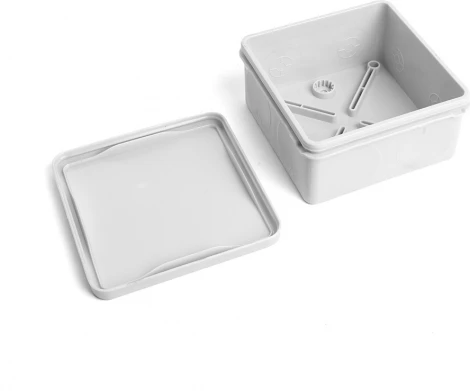 Коробка разветвительная 2-х компонентная (серый) Stekker 49198