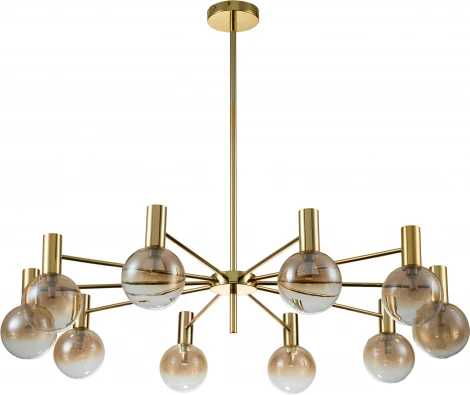 Люстра потолочная на штанге Collana V000221 (13015/10R Gold) (220V, шар)