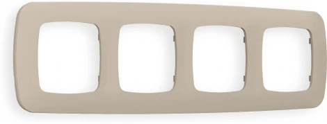 Рамка Ambrella Volt OMEGA Ecta (Серо-бежевый матовый) 4-ая OF140364