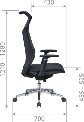 Компьютерное кресло CHAIRMAN CH583 SL (Металл,Пластик,Ткань/Черный)