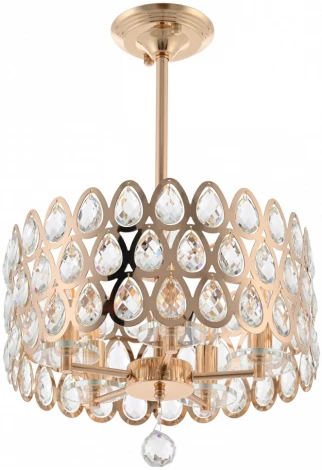 Потолочная люстра хрустальная на штанге Arte Milano Sorrento-1019 371019/5/300/390 GD (220V)
