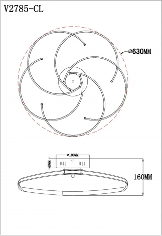 Потолочная люстра Moderli Ello V2785-CL