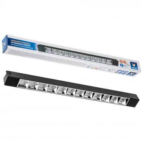 Трековый светильник однофазный, светодиодный 4000К 220V 30W Volpe ULB-Q282 ULB-Q282 30W/4000K BLACK