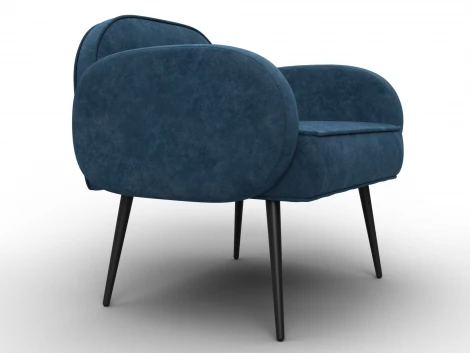 Кресло Лига-086 (Фанера/Металл/Велюр/Синий) Лига Диванов 132444