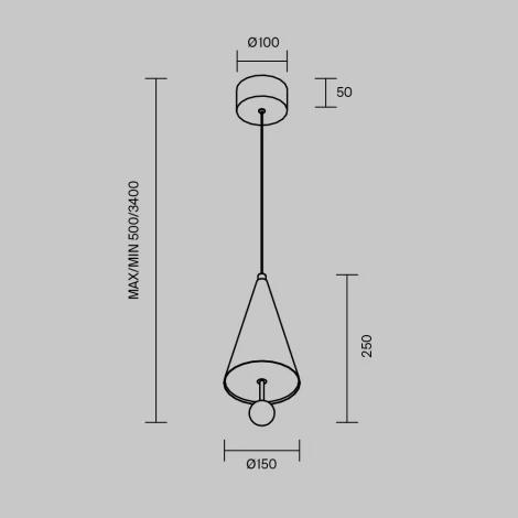 Подвесной светильник светодиодный Maytoni Bell MOD534PL-L11B3K