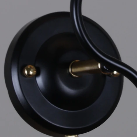 Бра с выключателем Reluce 36364-0.2-01 BK+COP (220V, шар)