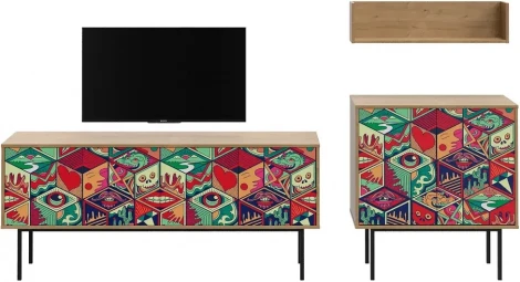 Композиция Boho Color 4 ОГОГО (арт.599578), (ЛДСП/Дуб Корбридж)
