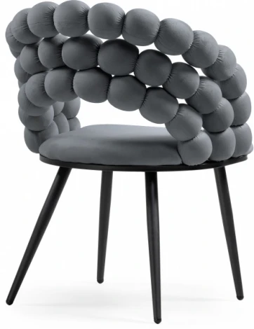 Стул на металлокаркасе Woodville Ball dark gray / black