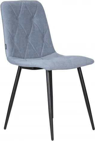 Стул обеденный DOBRIN CHILLY ROMBO (Серо-голубой Simple 26, основание черное) 006 ROMBO, цвет сиденья серо-голубой основания черный