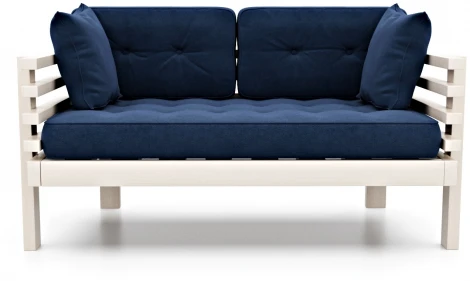 Диван Arsko Стоун Мини беленый дуб синий велюр