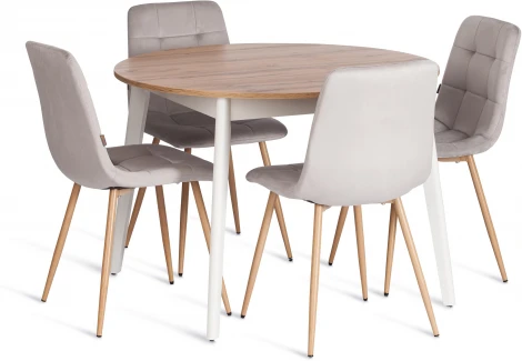 Стул CHILLY (mod. JSC-220) / 1 шт. в упаковке Tetchair (Велюр,Металл /Серый) арт.24970