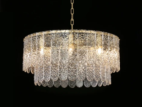 Подвесная люстра Newport 8370 8370/60 C brass (220V, на цепи, круглые)