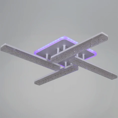 Потолочная люстра светодиодная на штанге с пультом с регулировкой цветовой температуры, яркости и ночным режимом Reluce 64430-0.3-04C WH