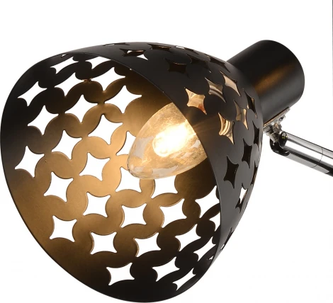 Потолочная люстра на штанге Reluce 01554-3.3-03B BK+CR (220V)