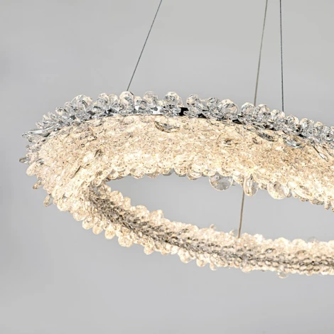 Подвесной светильник светодиодный хрустальный с пультом с регулировкой цветовой температуры и яркости Modelux MODESTYLE MS.5004.800 CR