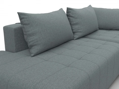 Диван угловой Лига-103 НПБ угол правый (ДСП,Брус,Фанера,Рогожка/Серый) Лига Диванов 134811