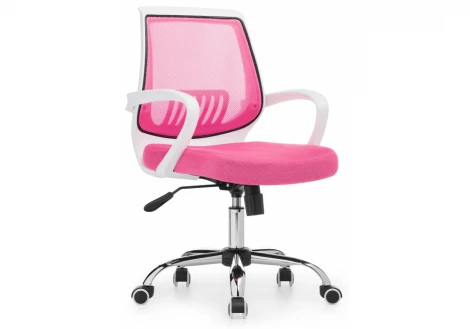 11652 Компьютерное кресло Woodville Ergoplus белое / розовое 11652
