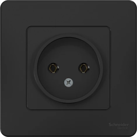 Розетка встраиваемая без заземления (антрацит) Systeme Electric Blanca BLNRS000016