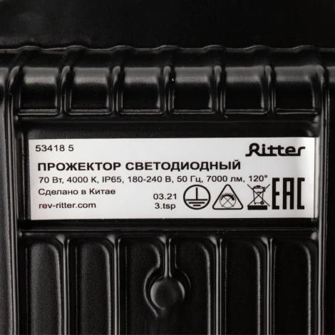 Прожектор уличный светодиодный Ritter PROFI 53418 5
