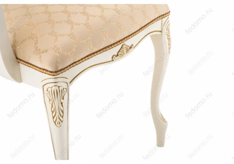Кресло Woodville Руджеро патина золото / бежевый 318606
