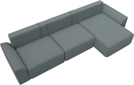 Диван угловой Лига-048 НПБ лонг Лига Диванов (Рогожка) арт.128486