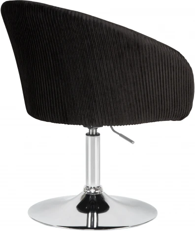 Кресло дизайнерское DOBRIN EDISON (черный велюр (1922-21)) 8600-LM 8600-LM, цвет сиденья черный (1922-21), основания хром